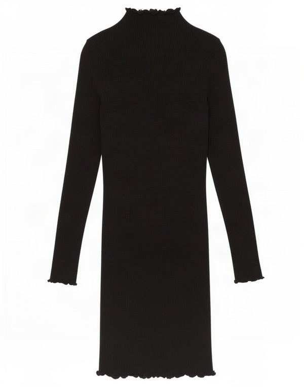 Zara Robe moulante à manches longues pour femme UK 10 Small Noir