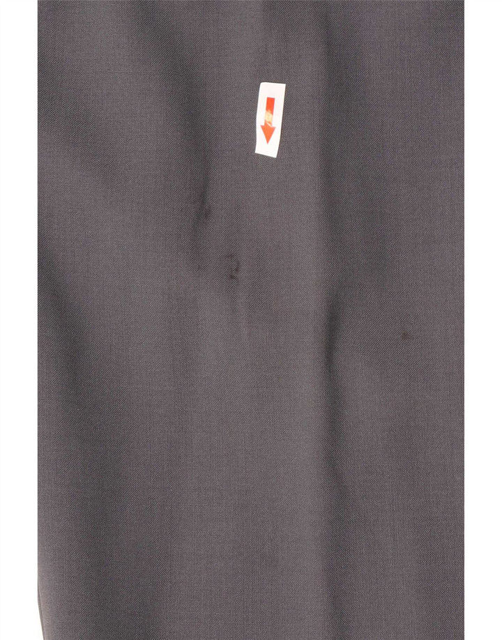 Marks & Spencer Pantalon de Costume Droit Homme W36 L29 Gris Laine Vierge