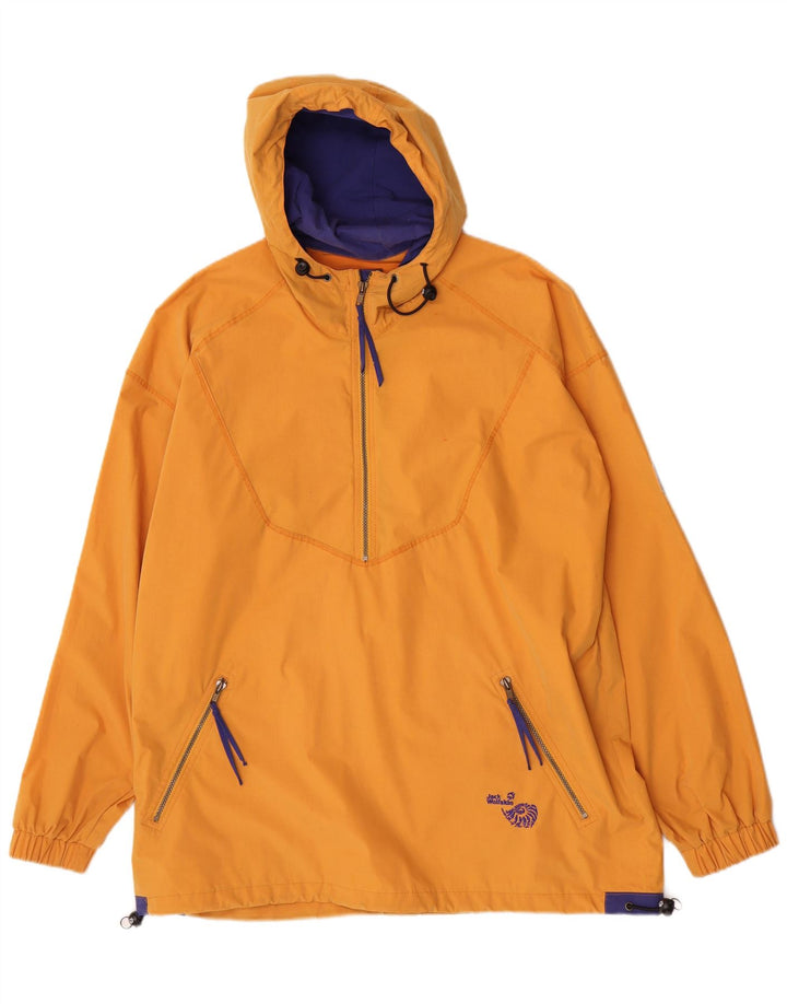 Jack Wolfskin Veste Anorak à capuche pour homme UK 42 XL Jaune Polyester