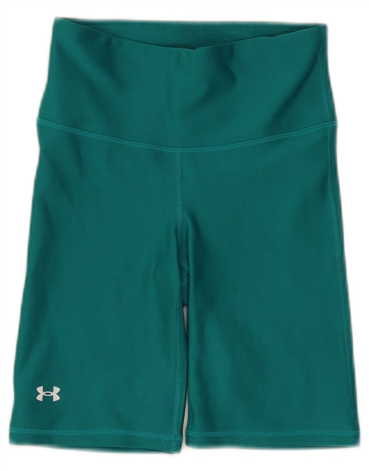 UNDER ARMOUR Womens Sport Shorts UK 4 XS  Green Polyester