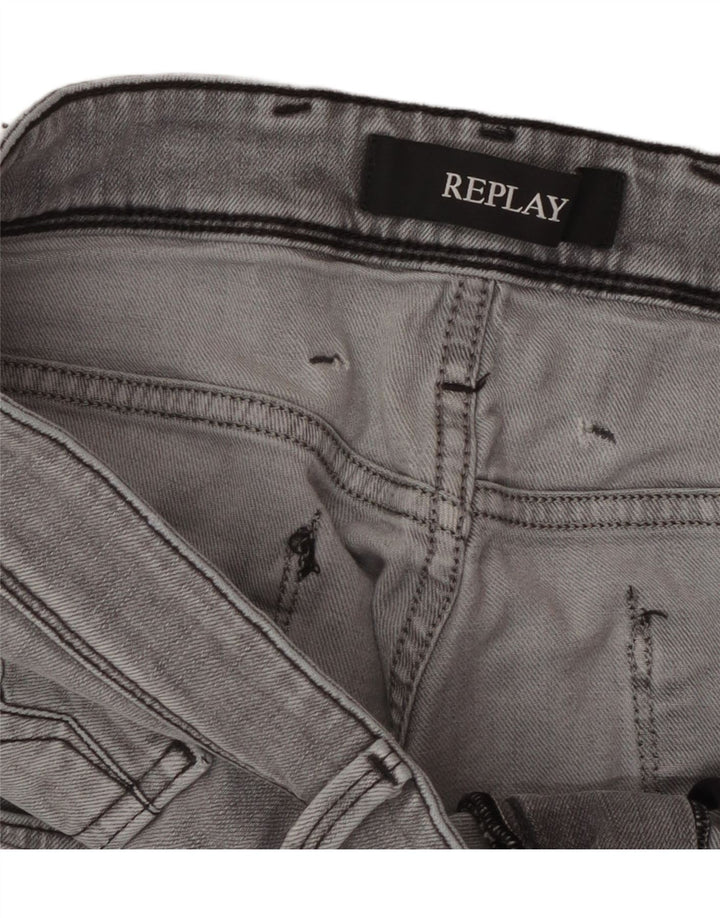REPLAY Jean Slim Anbass Homme W34 L31 Gris