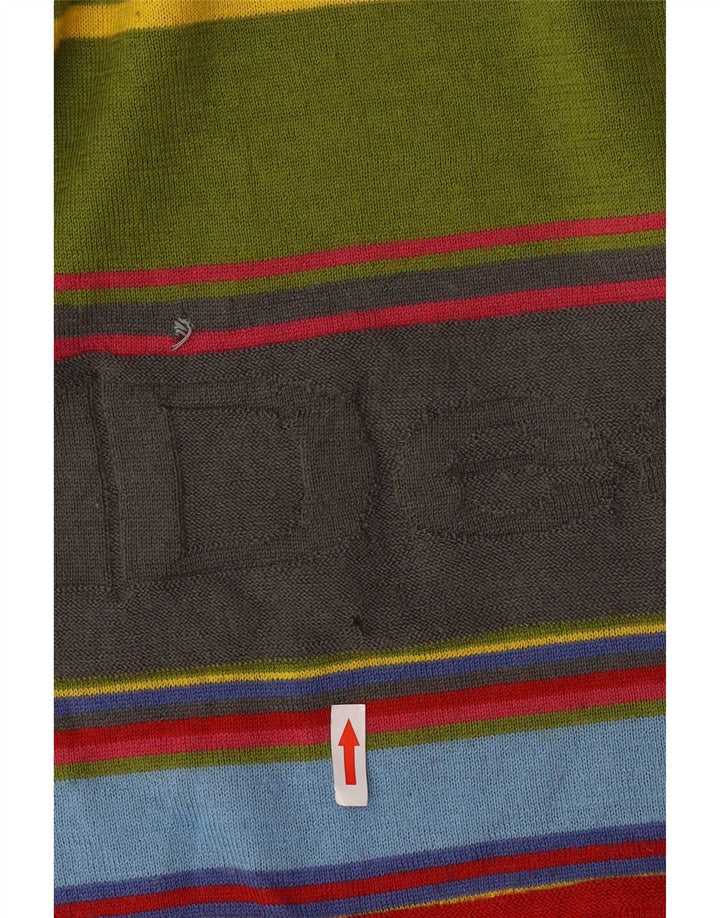 Desigual Pull Graphique Ras du Cou Homme Rayé Multicolore Moyen