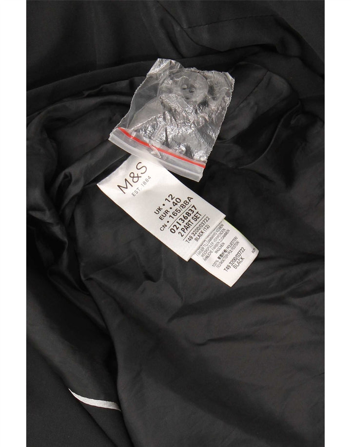 Marks & Spencer Trench-Coat Femme UK 12 Medium Noir Polyester