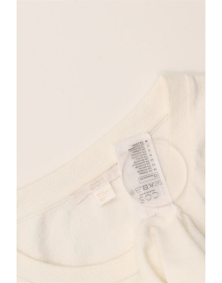 Cos T-Shirt Femme Top UK 44 Coton Blanc Moyen