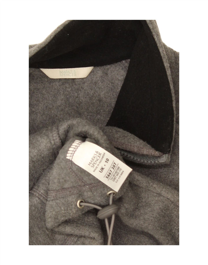 Marks & Spencer Veste polaire surdimensionnée pour femme UK 10 Small Gris Polyester