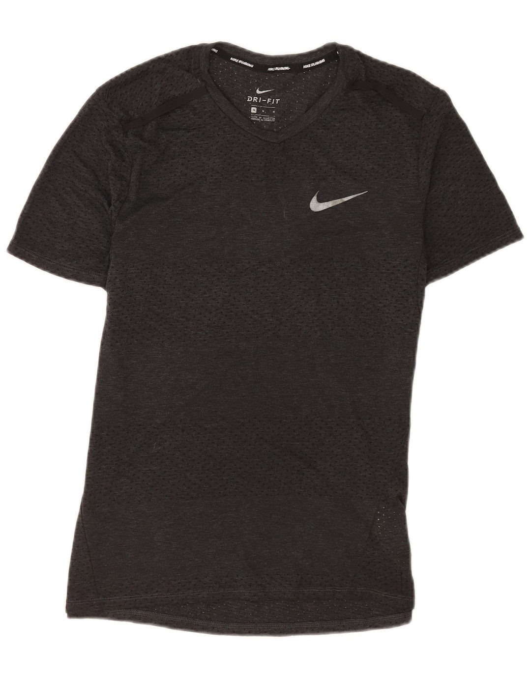 Nike Homme Dri Fit T-Shirt Haut Gris Moyen Polyester