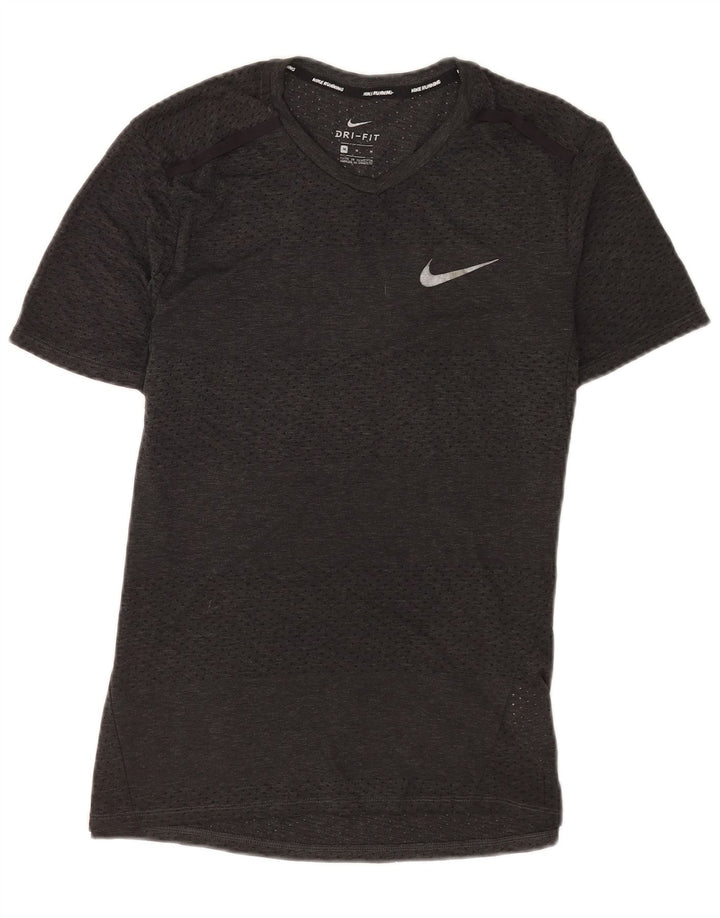 Nike Homme Dri Fit T-Shirt Haut Gris Moyen Polyester