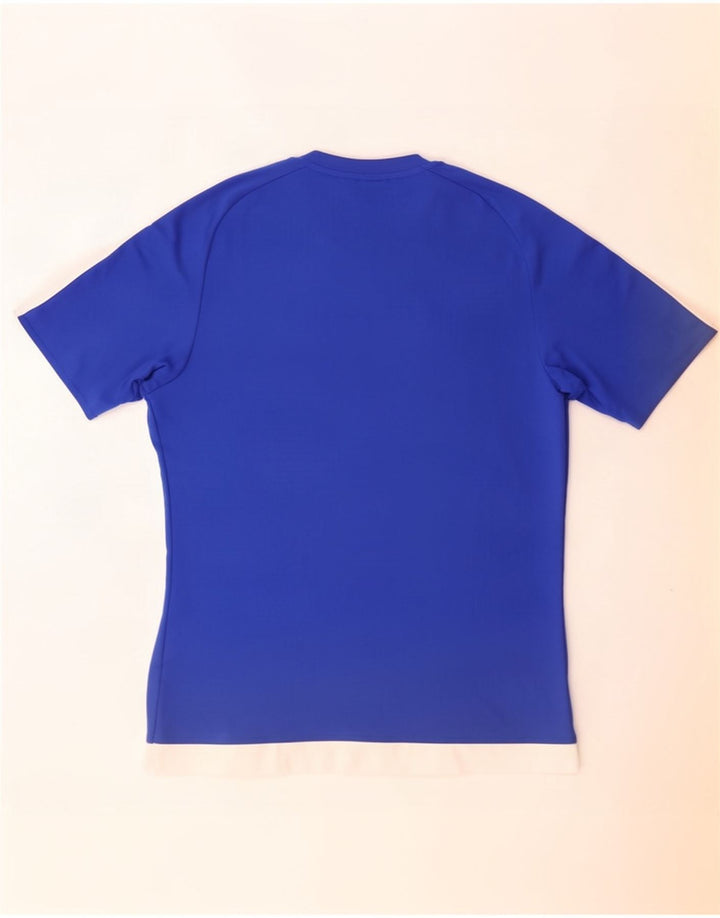 Adidas Homme Climalite T-Shirt Haut Bleu Moyen Colorblock Polyester