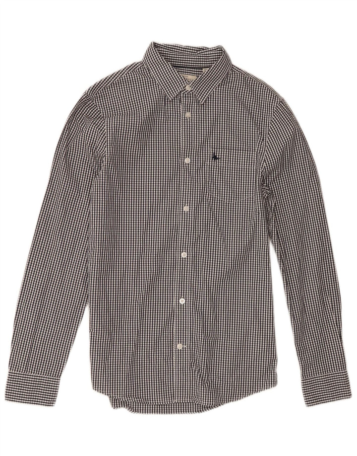 Jack Wills Chemise classique pour homme XS en coton vichy noir