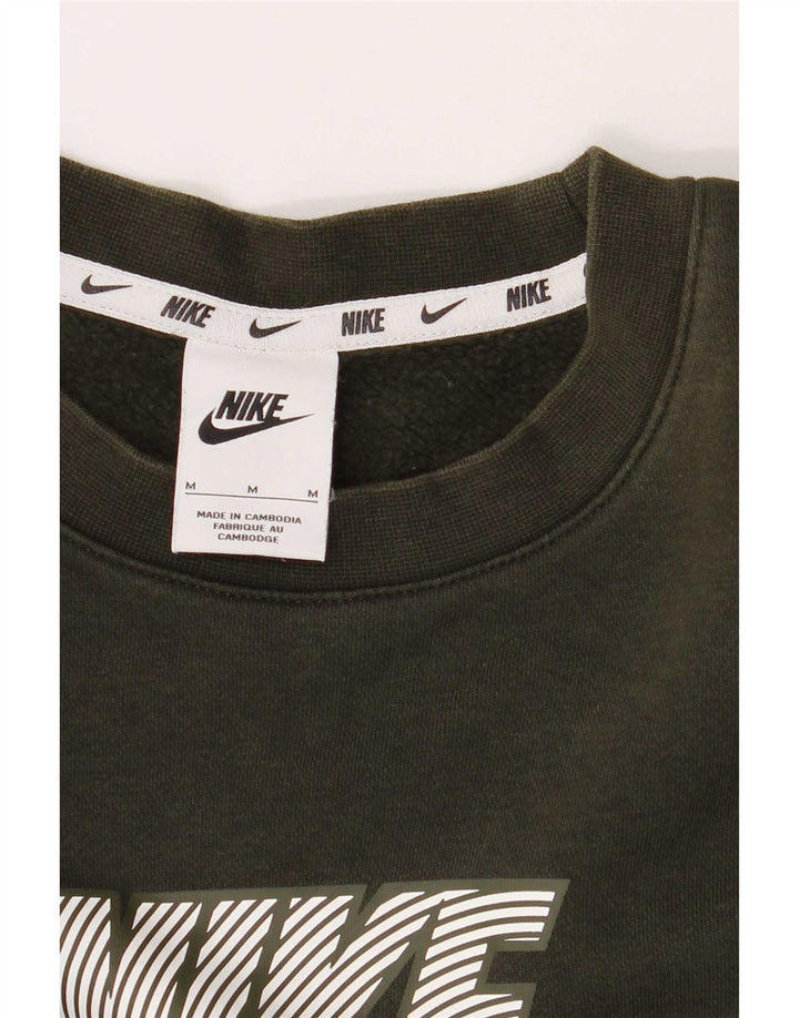 Nike Sweat-shirt graphique en coton color block kaki moyen pour homme