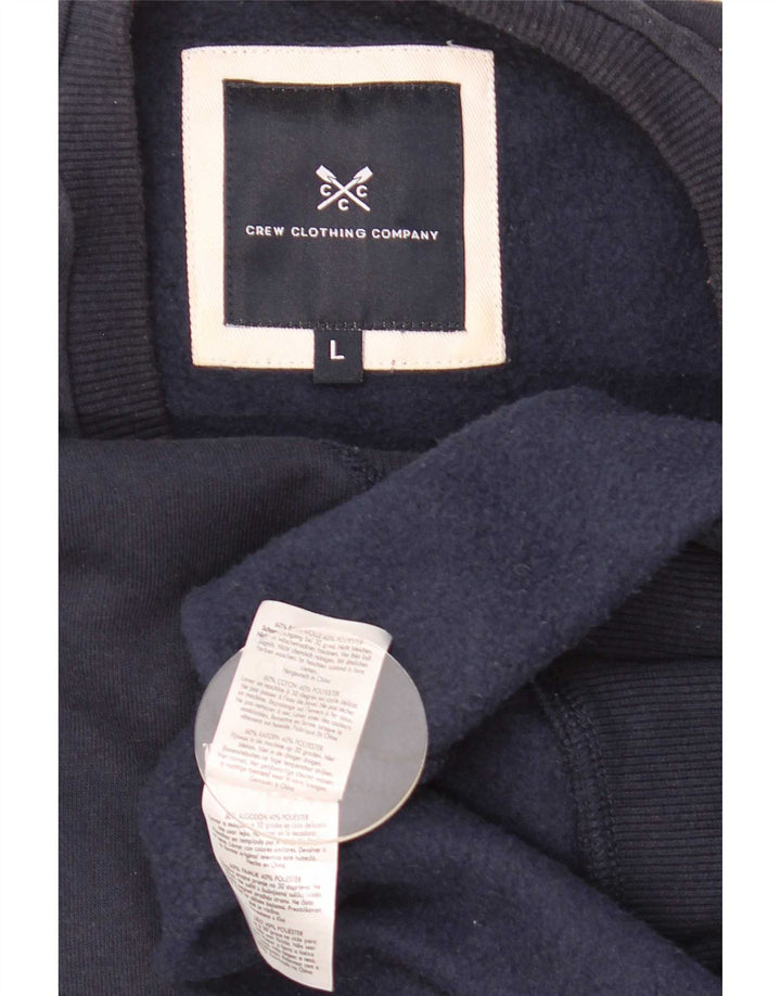 Crew Clothing Sweat-shirt pour homme en coton bleu marine Taille L
