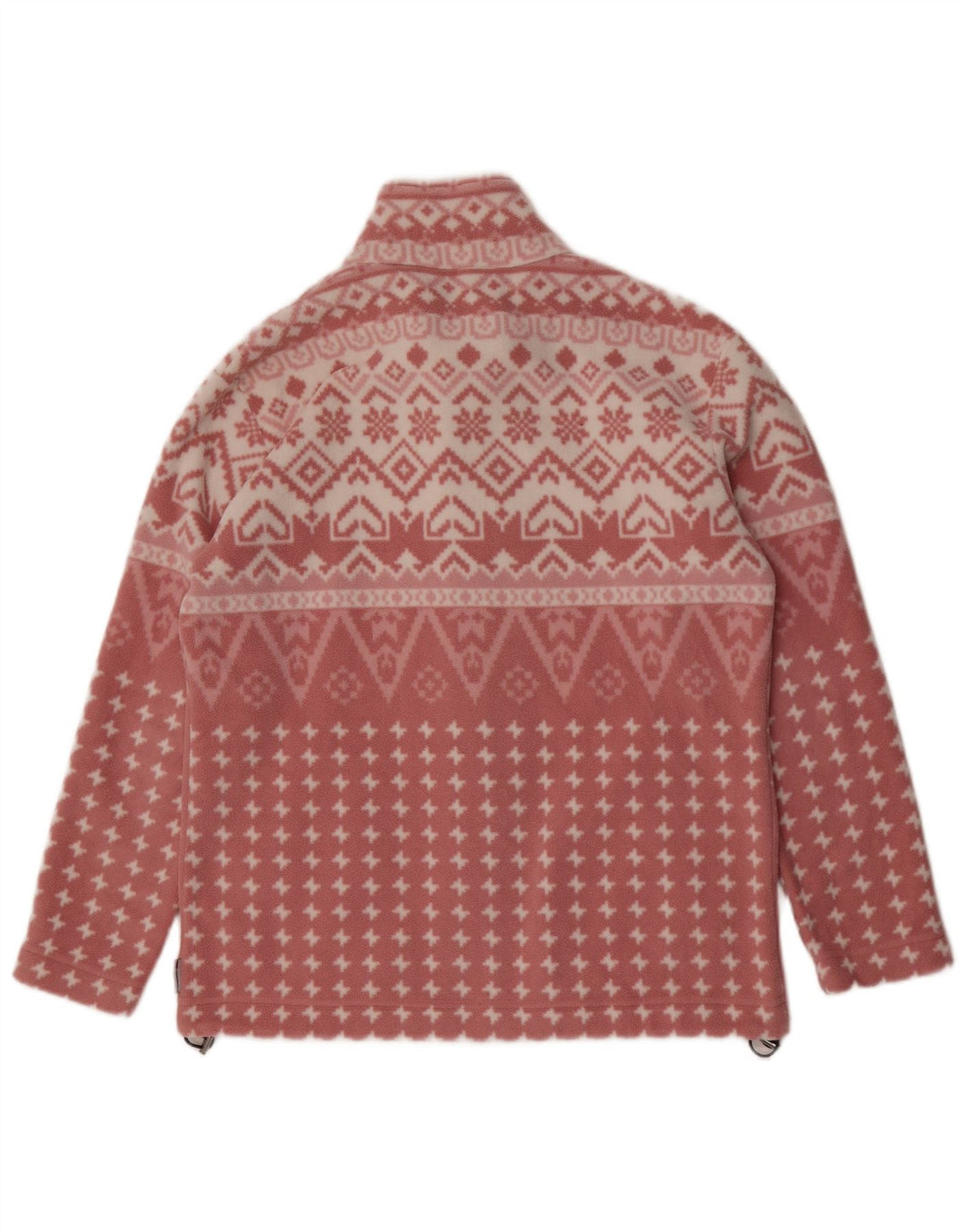 F.LLI Campagnolo Veste polaire pour femme UK 16 Large Rose Géométrique Polyester