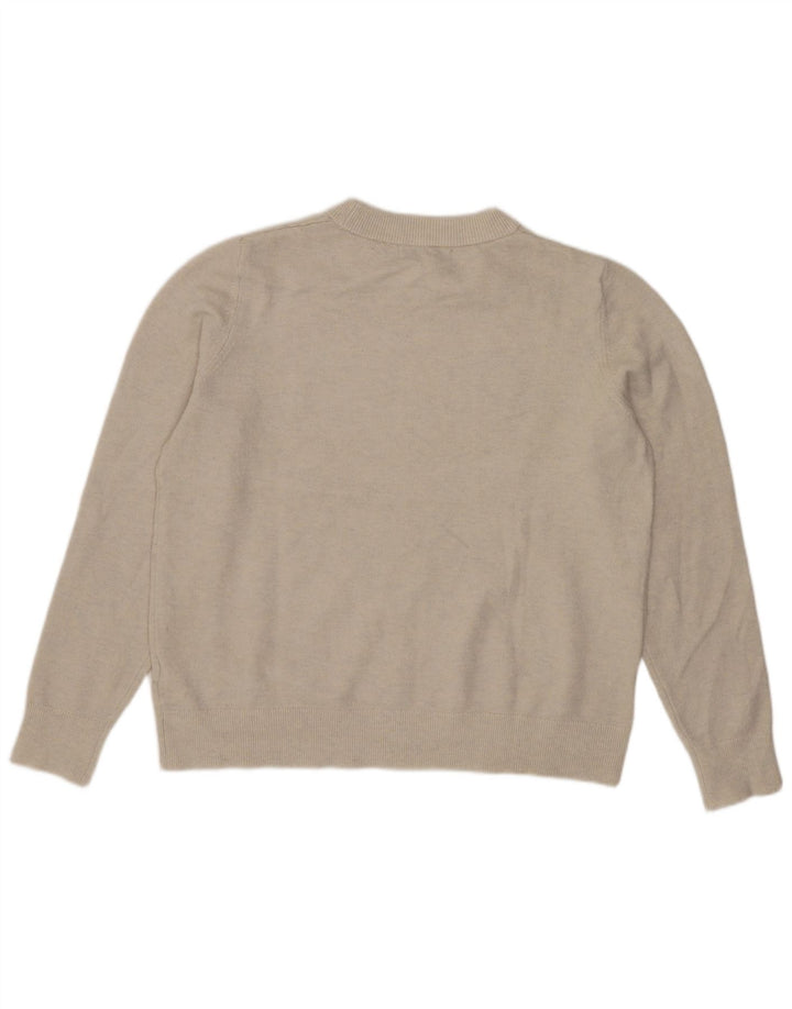 Marks & Spencer Pull à col rond pour femme UK 14 Beige moyen