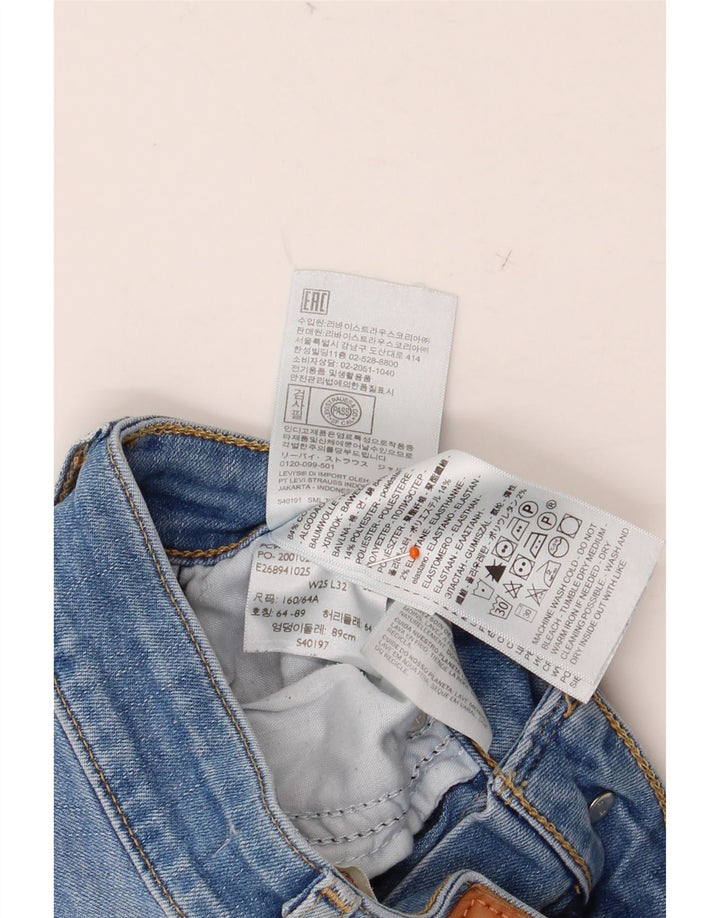 LEVI'S Jean évasé taille haute femme W25 L32 bleu coton