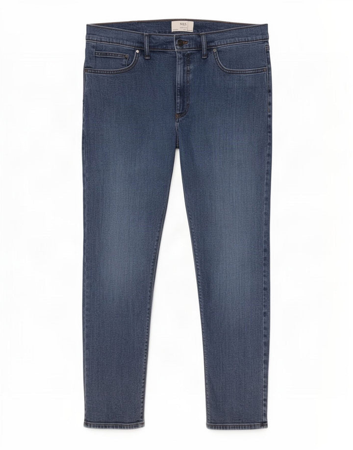 Marks & Spencer Jean Slim Homme W38 L29 Bleu Coton