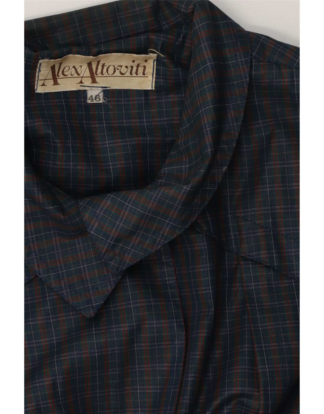 Alex Altoviti Manteau imperméable surdimensionné pour femme IT 46 Grand carreaux bleu marine