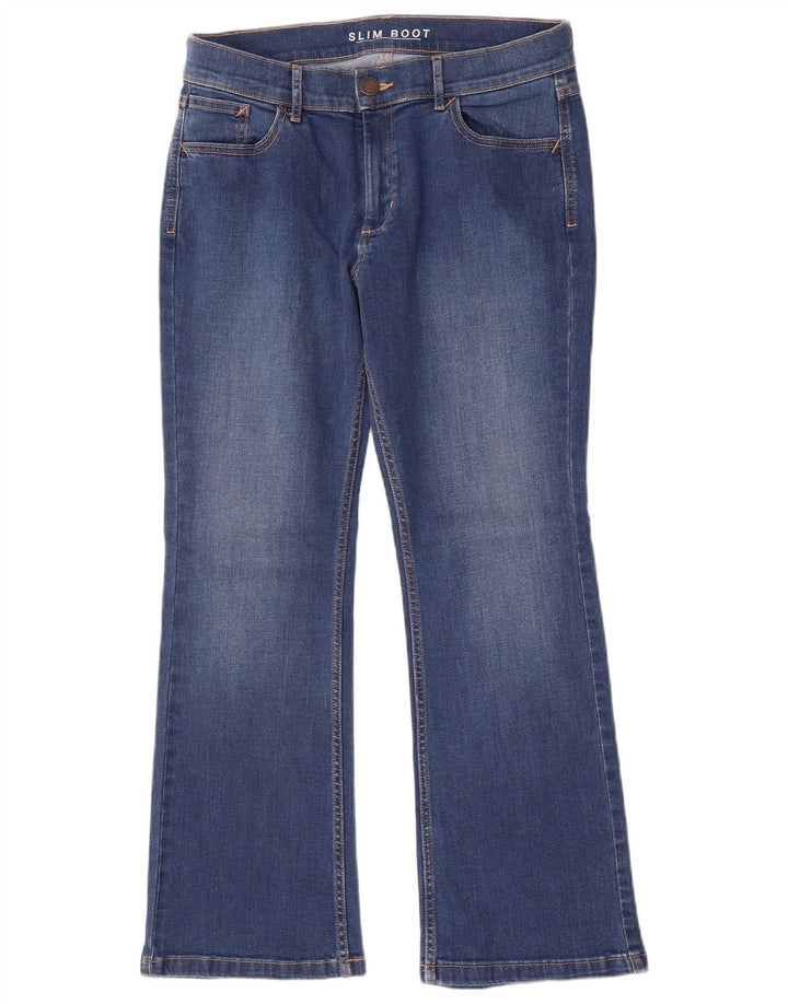 Marks & Spencer Jean slim bootcut pour femme UK 12 Medium W30 L28 Bleu Coton