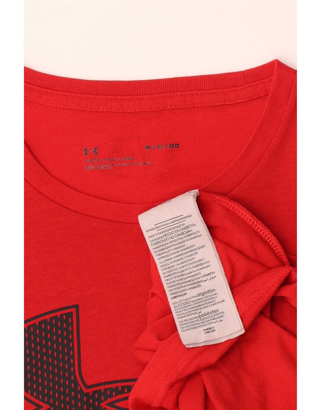 Under Armour Tee-Shirt Graphique Homme Rouge Moyen Coton
