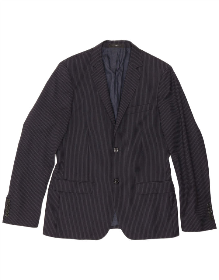 Massimo Rebecchi Veste blazer à 2 boutons pour homme UK 38 Bleu marine moyen rayé