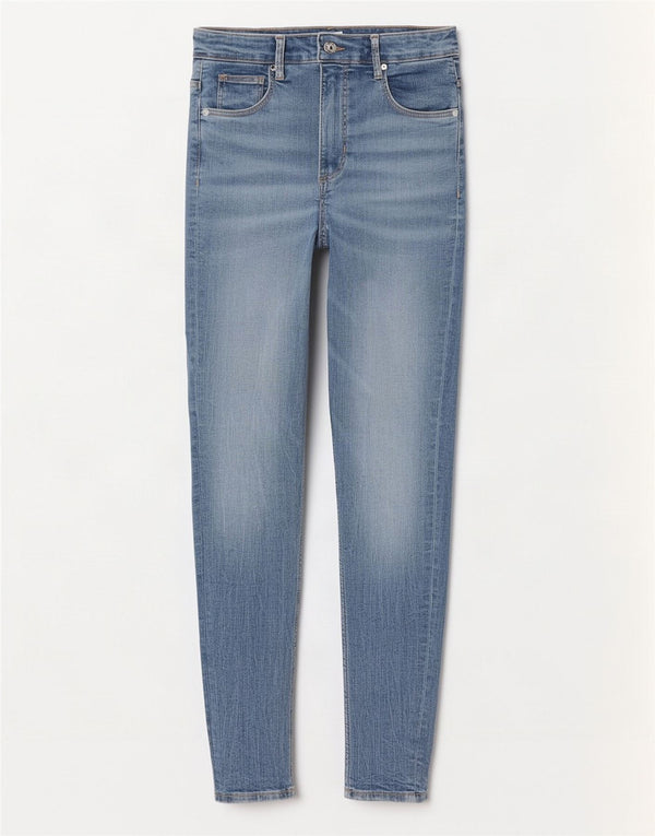 Zara Jean skinny femme EU 40 Medium W30 L28 Bleu Coton