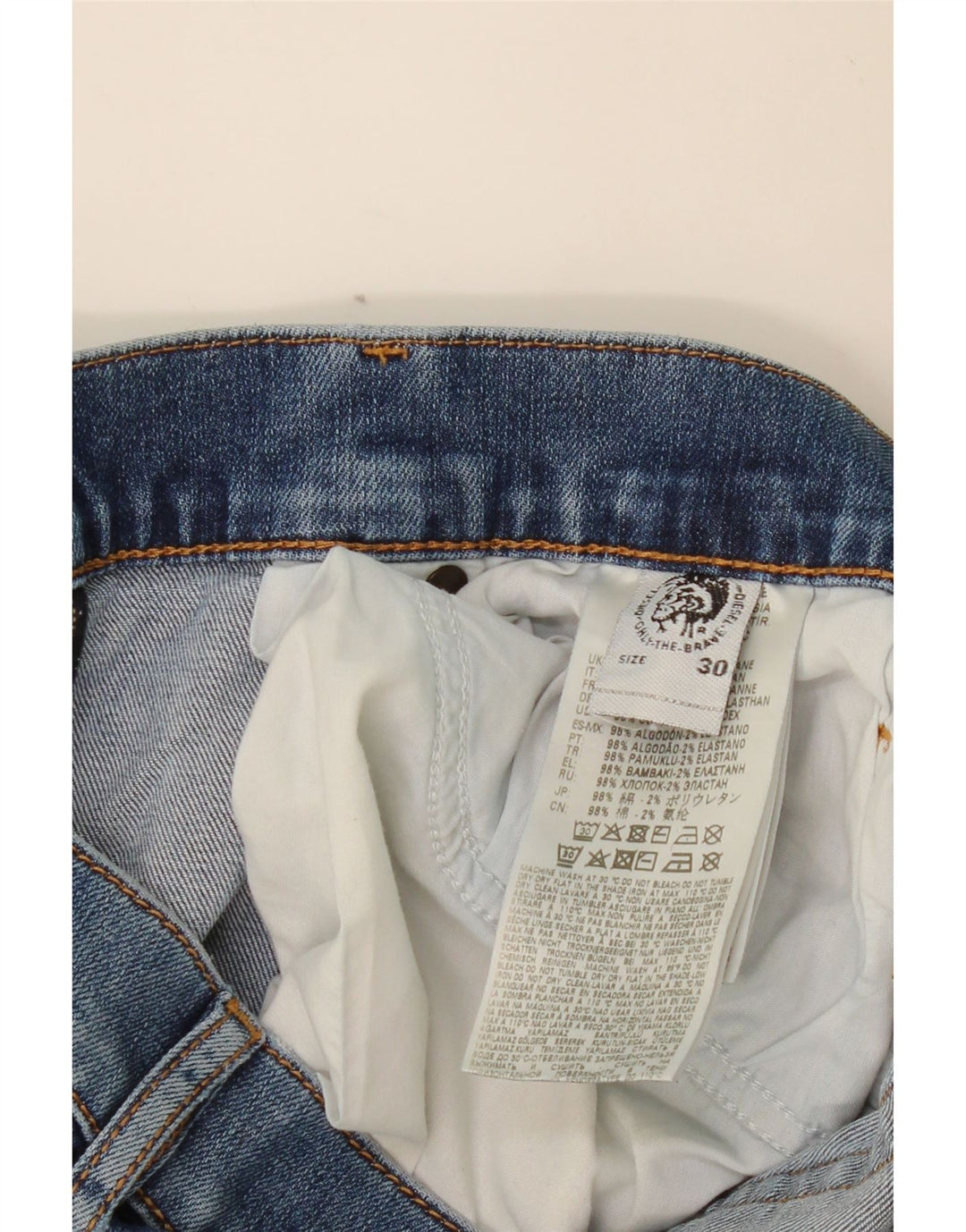 DIESEL Jean droit femme W30 L27 bleu coton