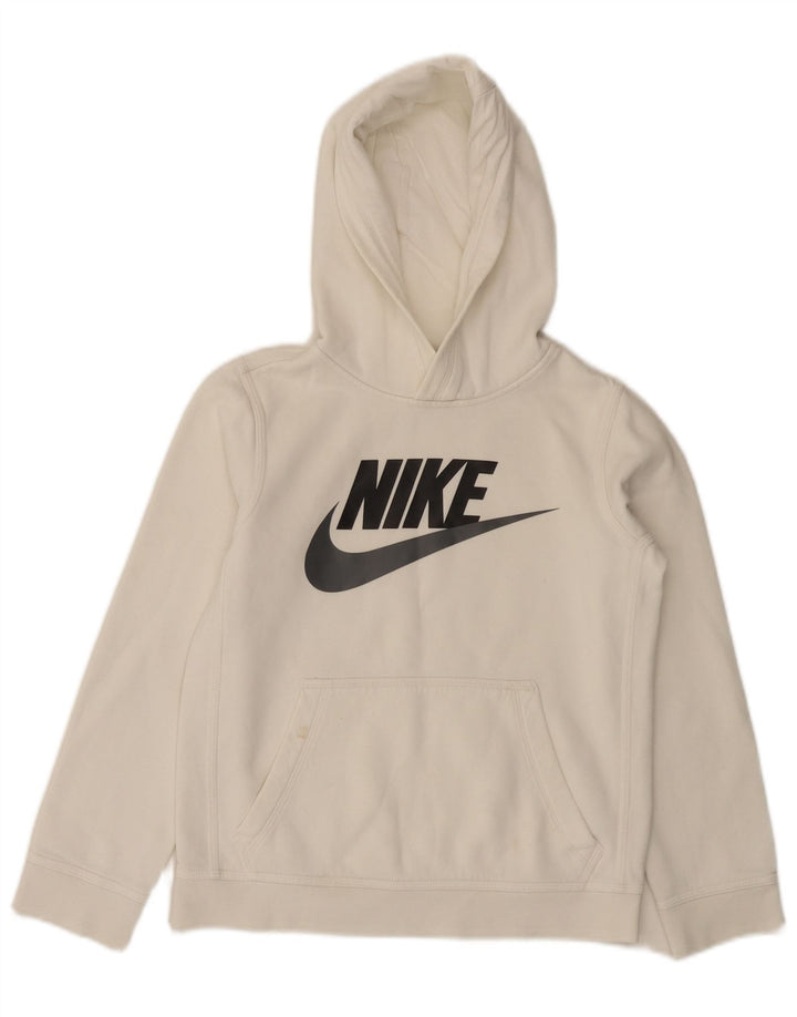 NIKE Pull à capuche graphique coupe standard pour garçon 10-11 ans Blanc moyen