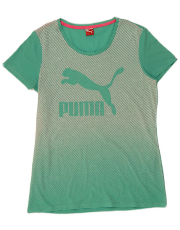 Puma T-shirt graphique pour femme UK 14 Large Vert