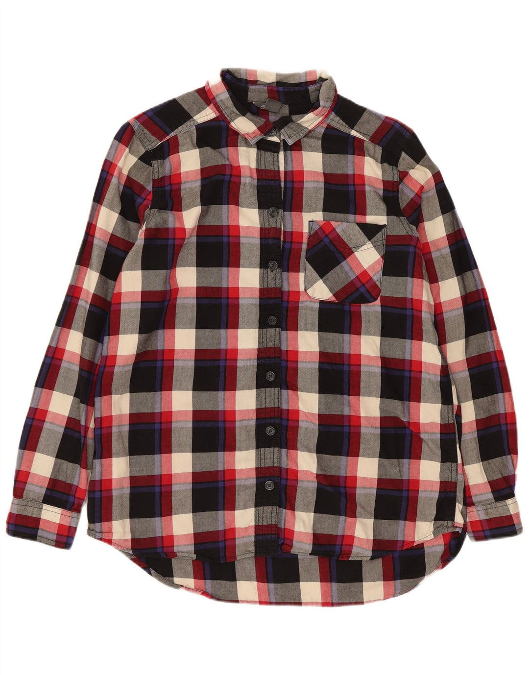 EDDIE BAUER Chemise en flanelle pour femme UK 14 Coton à carreaux multicolore moyen