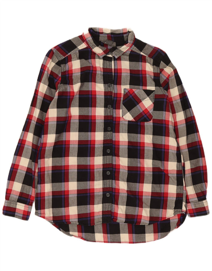 EDDIE BAUER Chemise en flanelle pour femme UK 14 Coton à carreaux multicolore moyen