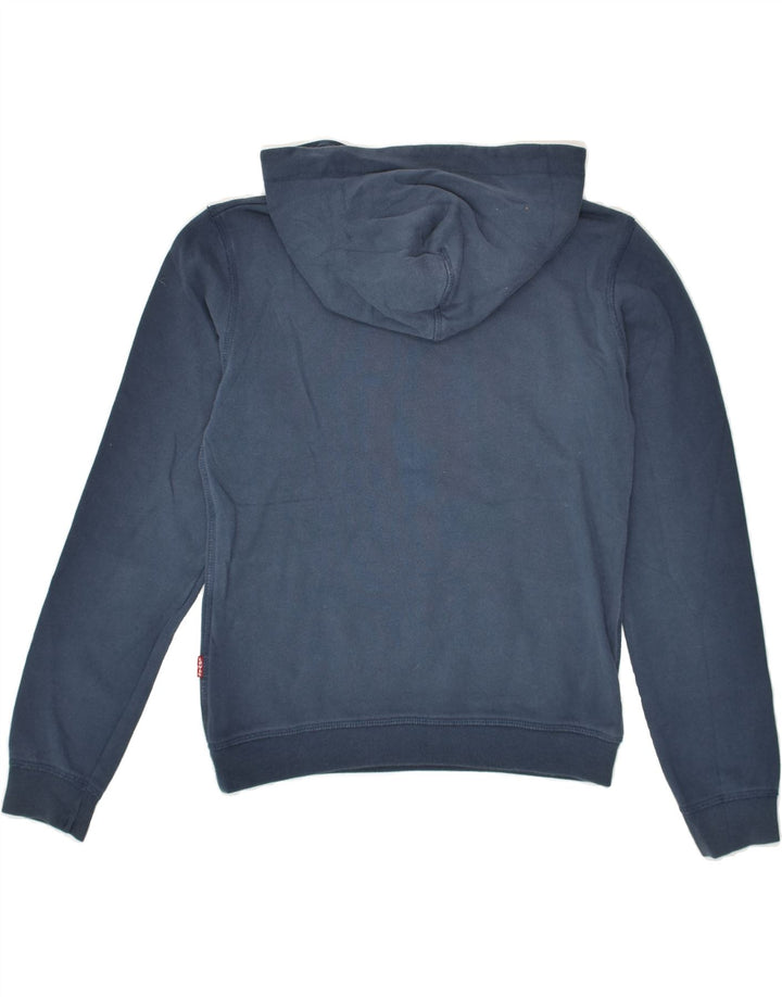 LEVI'S Boys Graphic Hoodie Jumper 11-12 Years Navy Blue Cotton | Vintage Levi's | Thrift | Second-Hand Levi's | Used Clothing | Messina Hembry 