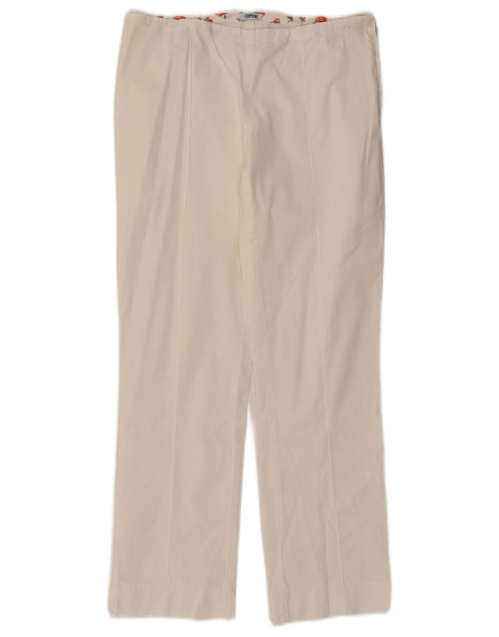 Onyx Pantalon décontracté droit pour femme W28 L25 Blanc
