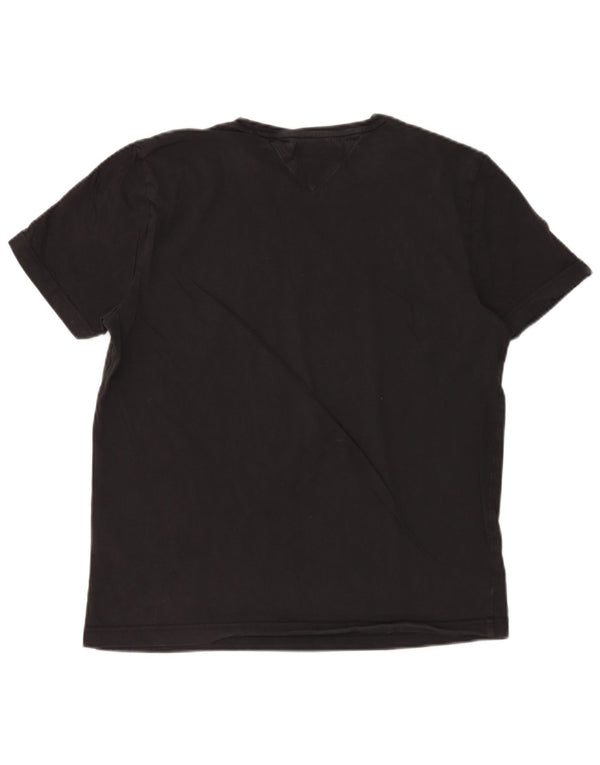 Tommy Hilfiger T-shirt graphique pour hommes, grand, en coton noir