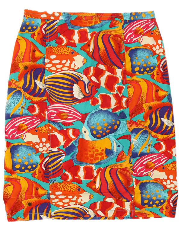 Max Mara Jupe droite pour femme UK 14 Large W32 Imprimé animal multicolore