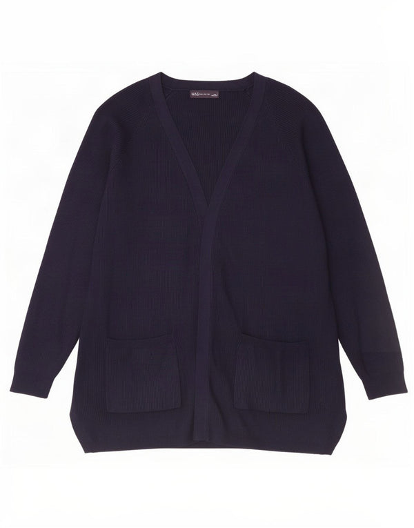 Marks & Spencer Pull cardigan surdimensionné pour femme UK 16 Large Bleu marine