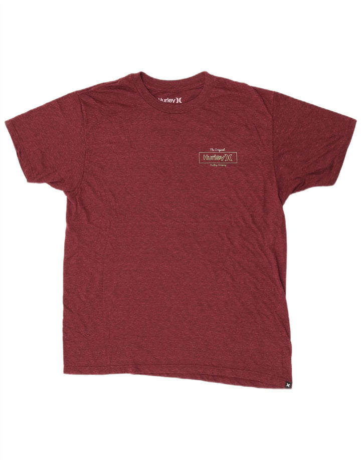 Hurley T-Shirt Homme Haut Large Bordeaux Moucheté Polyester