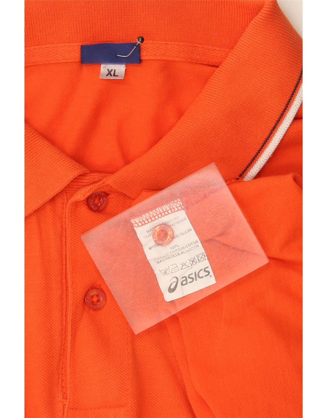 Asics Polo Homme XL Orange Coton