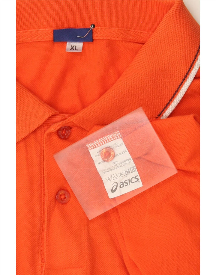 Asics Polo Homme XL Orange Coton