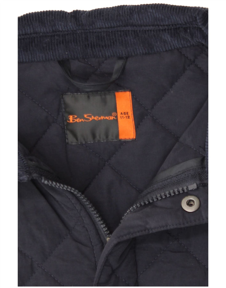 Ben Sherman Veste matelassée garçon 11-12 ans Bleu marine Coton Classique