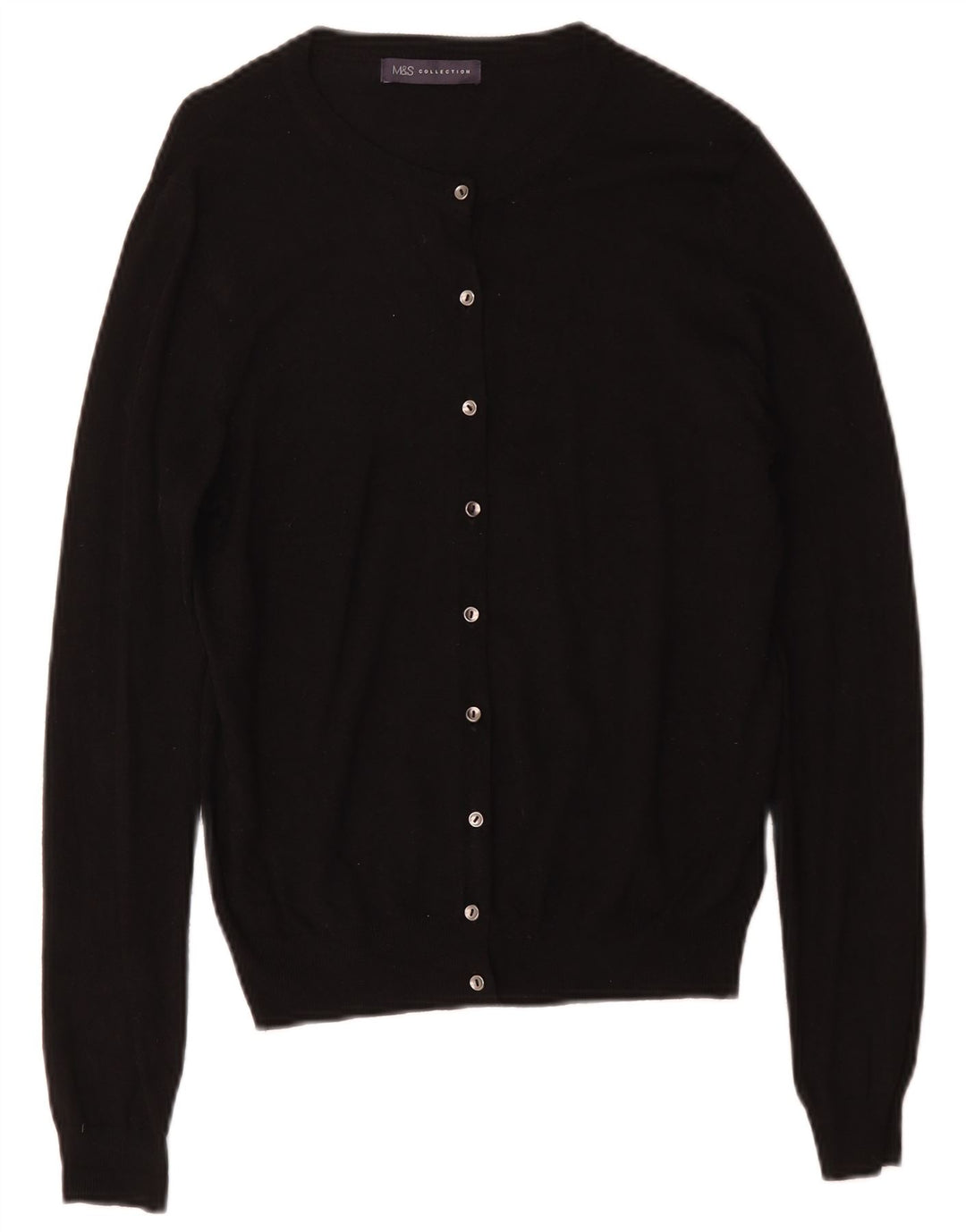 Marks & Spencer Pull Cardigan Femme UK 12 Medium Noir Viscose