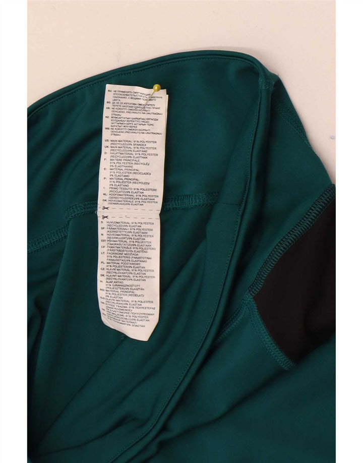 Reebok Leggings Graphiques Femme FR 8/10 Petit Vert Colorblock Polyester