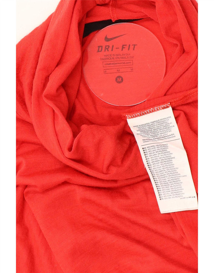 Nike Haut Dri Fit à manches longues en laine rouge moyen pour homme