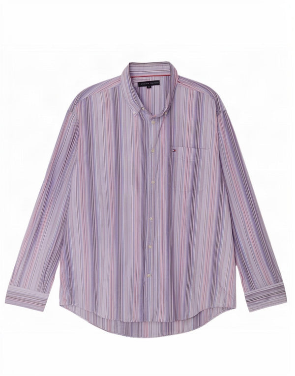 Tommy Hilfiger Chemise Homme XL Bleu Rayé Coton