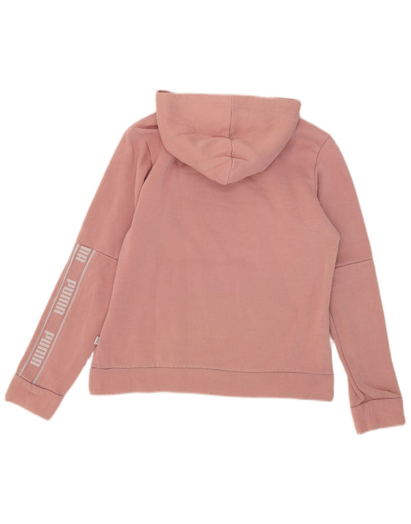 Puma Pull à capuche graphique pour femme UK 14 Rose moyen