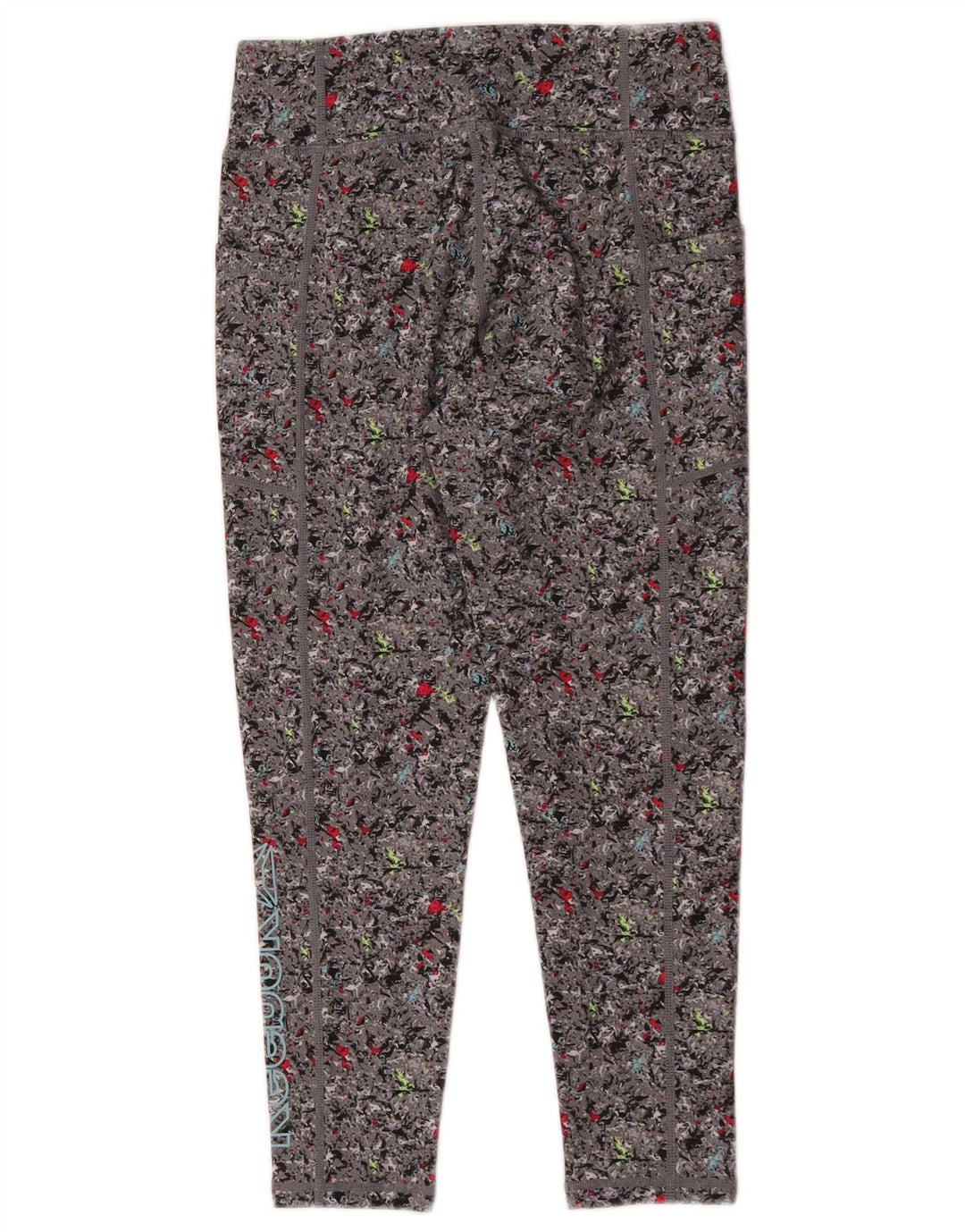 Reebok Leggings Filles 10-11 ans Large Gris Floral Polyester