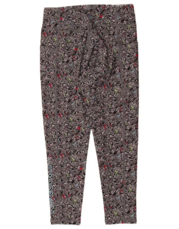 Reebok Leggings Filles 10-11 ans Large Gris Floral Polyester
