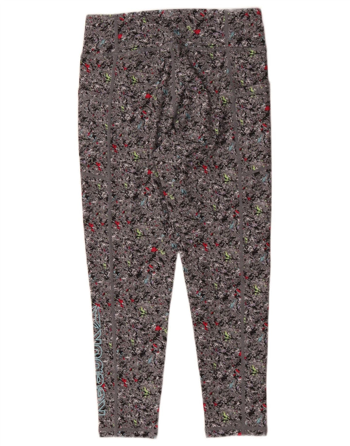 Reebok Leggings Filles 10-11 ans Large Gris Floral Polyester