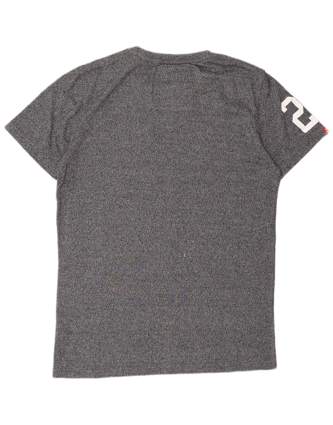 SUPERDRY T-Shirt Graphique Homme Gris Moyen Moucheté Coton