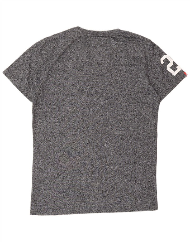 SUPERDRY T-Shirt Graphique Homme Gris Moyen Moucheté Coton