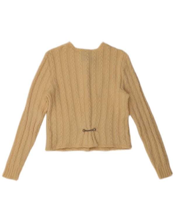 Arbep Pull Boléro Femme EU 40 Laine Jaune Moyen
