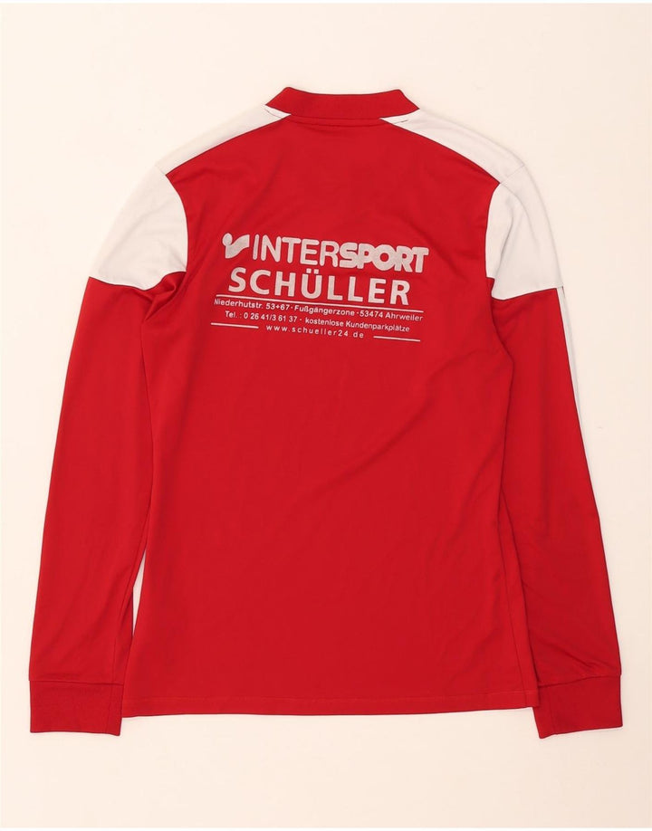 Adidas Climalite Top à manches longues pour femme UK 10 Small Rouge Colourblock